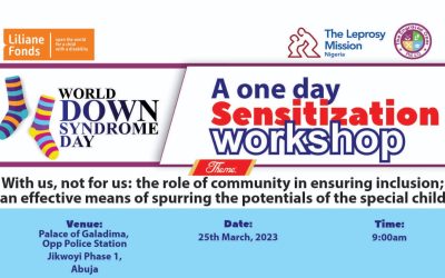 A one-day sensitization workshop themed, With us not for us; the role of the community in ensuring the all-round inclusion of the special child.